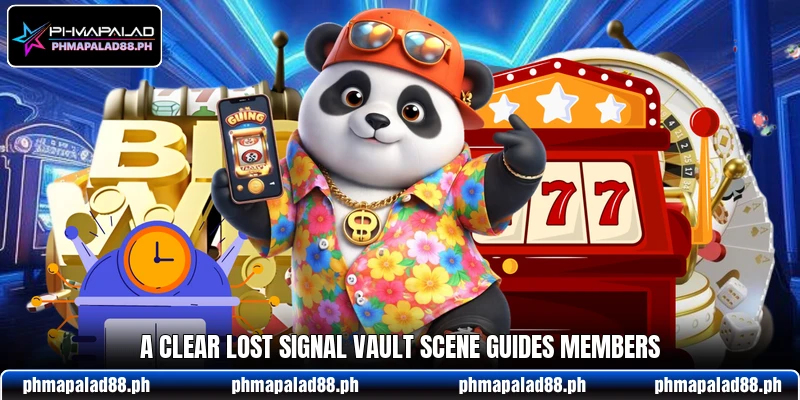 A clear Lost Signal Vault scene guides members A clear Lost Signal Vault scene guides members