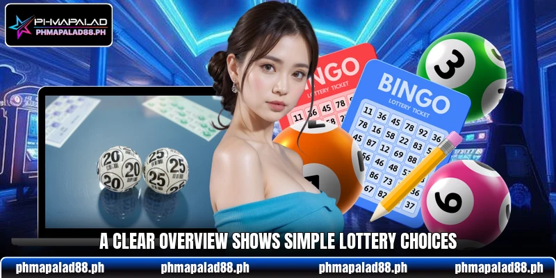 A clear overview shows simple lottery choices