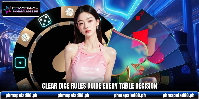 Clear dice rules guide every table decision Clear dice rules guide every table decision