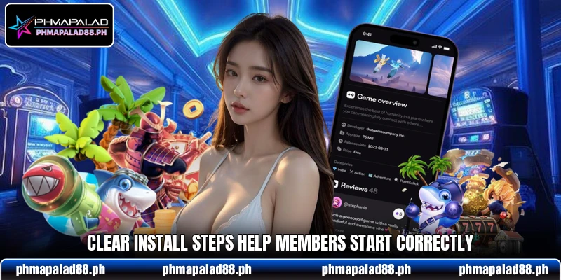 Clear install steps help members start correctly
