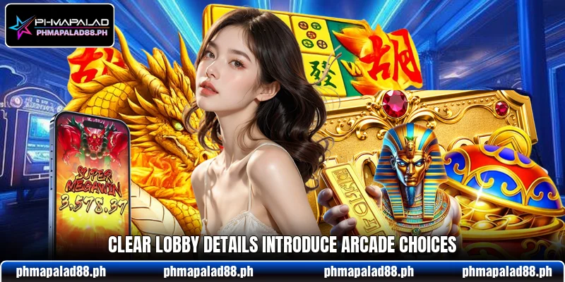Clear lobby details introduce Arcade choices Clear lobby details introduce Arcade choices