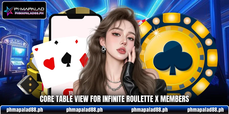 Core table view for Infinite Roulette X members Core table view for Infinite Roulette X members
