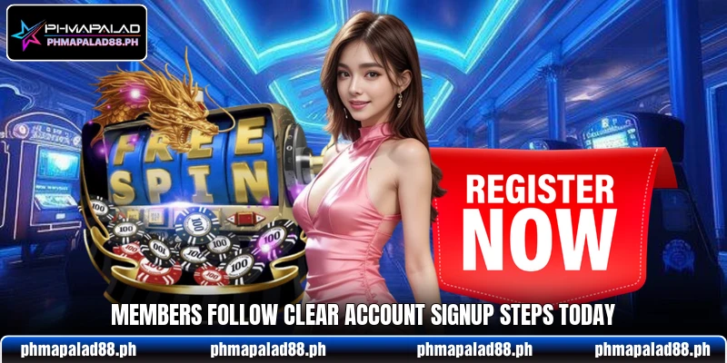 Members follow clear account signup steps today