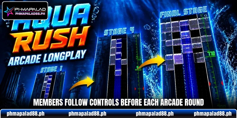 Members follow controls before each arcade round Members follow controls before each arcade round