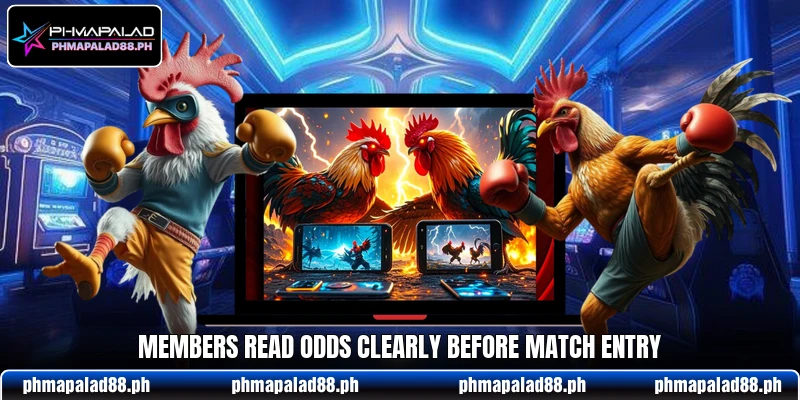 Members read odds clearly before match entry