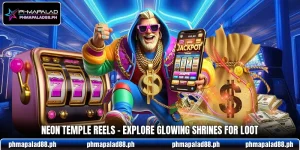 Neon Temple Reels - Explore Glowing Shrines For Loot
