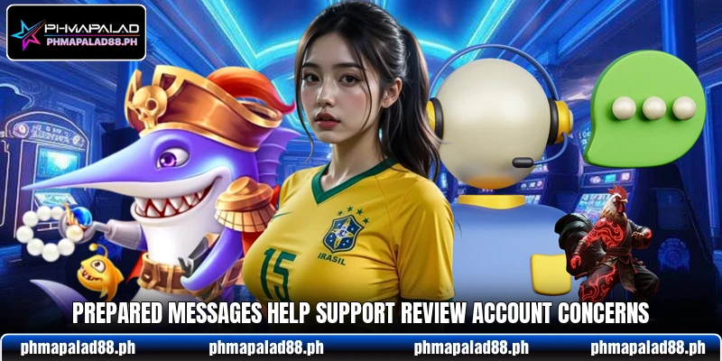Prepared messages help support review account concerns Prepared messages help support review account concerns