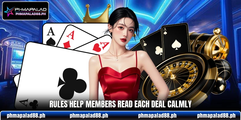 Rules help members read each deal calmly Rules help members read each deal calmly