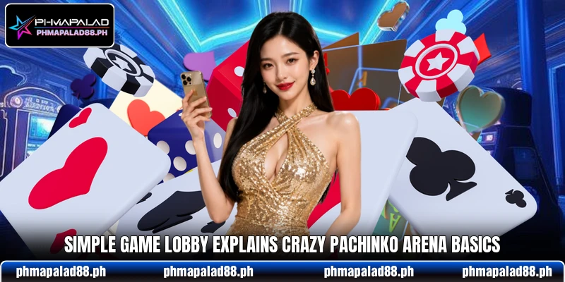 Simple game lobby explains Crazy Pachinko Arena basics Simple game lobby explains Crazy Pachinko Arena basics